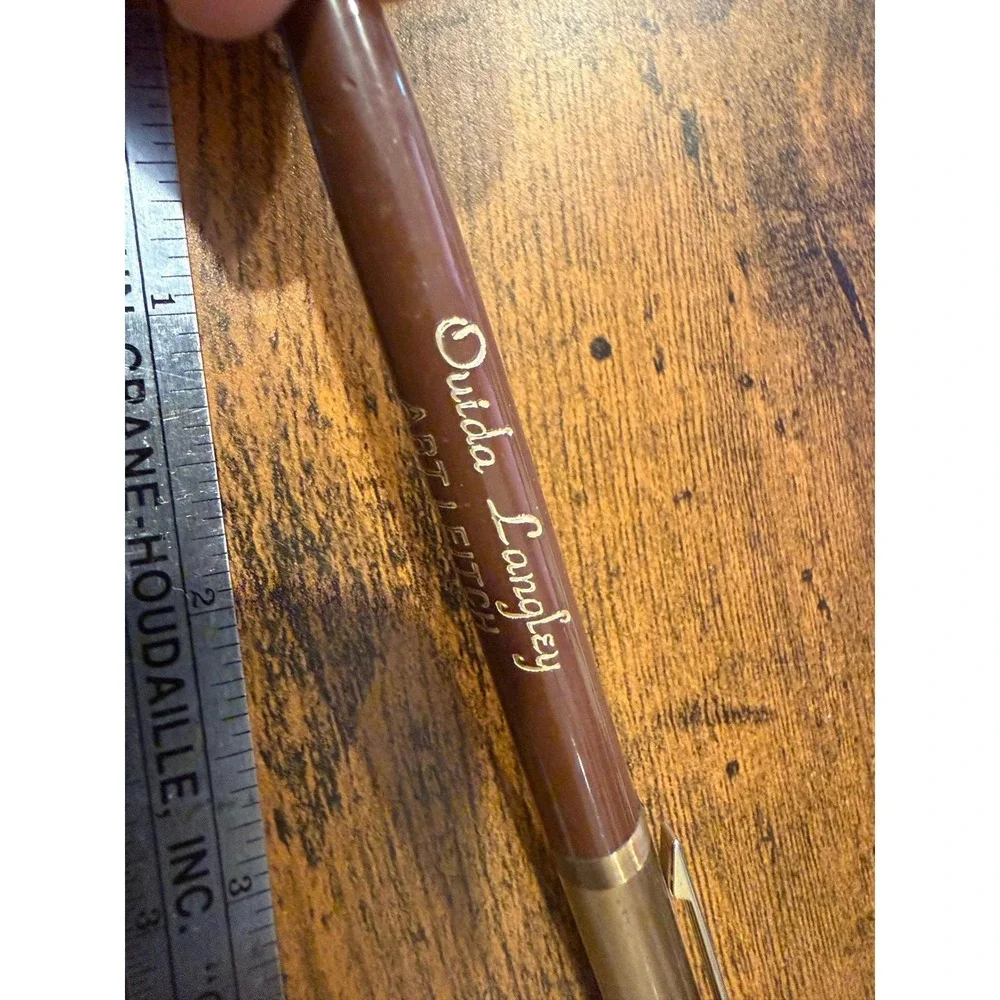 Vintage Art Leitch Realty Register Advertising Mechanical Pencil Brown Gold USA